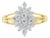 Diamond Cluster Ring .25cttw 14K Yellow Gold, Size 4 For Sale
