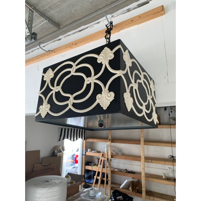 Vintage Hollywood Regency Box Chandelier For Sale - Image 12 of 12