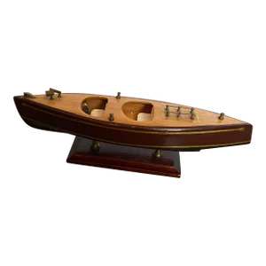 Vintage Wooden Model Boat