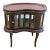 1930's Queen Anne Mahogany Kidney Shaped Beveled Glass Tray Top Drink Cabinet For Sale