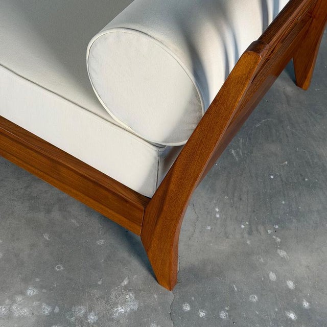 Cherrywood Daybed with Bolsters by Gio Ponti for Italbed, 1950s For Sale - Image 6 of 16