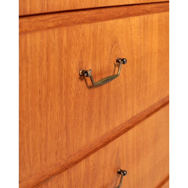 Scandinavian Teak Chest of Drawers with Black Legs, 1950s For Sale - Image 6 of 10