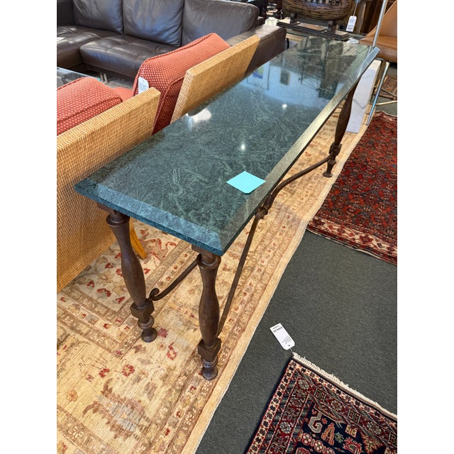 Green French Baroque Empress Green Marble Console Table For Sale - Image 8 of 12