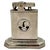 Post-World War II chrome table lighter with striking stepped base with geometric lines and elegant detailing and featuring...