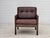 Wood Vintage Scandinavian Armchair in Furniture Leather and Beech, 1970s For Sale - Image 7 of 18