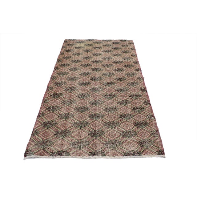 Farmhouse Zeki Muren Vintage Turkish Sivas Rug - 03'05 X 06'06 For Sale - Image 3 of 4