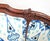 Antique French Louis XV Carved Walnut French Bergère Armchair Ikat 18th Century For Sale - Image 14 of 18