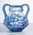 Three-handed majolica vase decorated in blue and white, alba docilia, albissola marina, early 20th century origin...