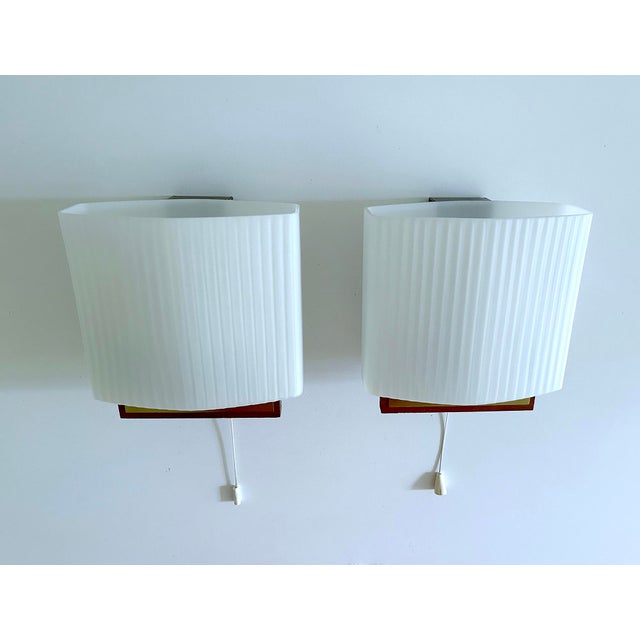 Vintage Danish Glass Sconces, 1960s, Set of 2 For Sale - Image 11 of 18