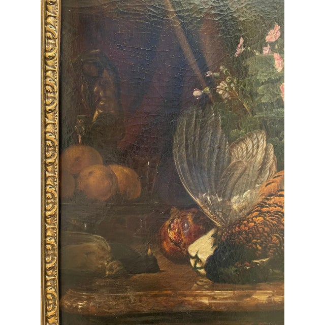 Charles-Louis Malapeau, Still Life with Hunting Trophies, Oil on Canvas For Sale - Image 4 of 11