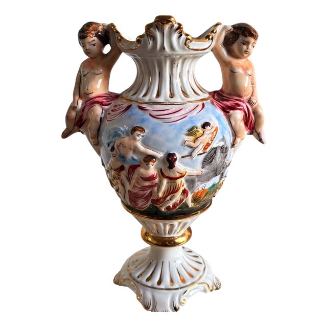Vintage Ceramic Vase from Capodimonte, 1950s For Sale