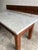 Vintage Marble Console Table with Floating Wooden Screen For Sale - Image 4 of 9