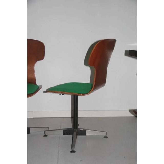 Vintage Bentwood Desk Chairs by Carlo Ratti, 1950s, Set of 4 For Sale - Image 8 of 11