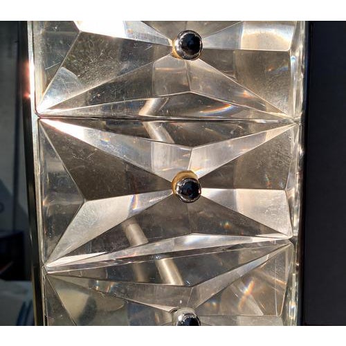 Illuminated Mirror with Decorated Crystal Glass Frame, 1960s For Sale - Image 3 of 4