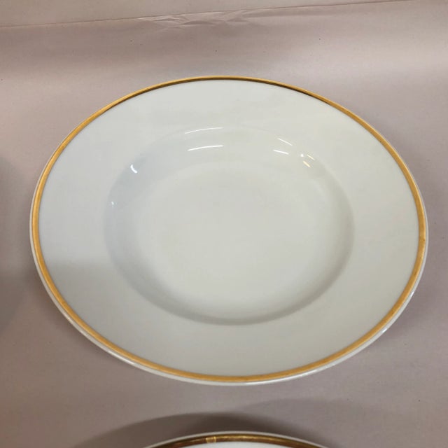 Richard Ginori Early 20th Century Italian Gilt Rim Salad Soup Bowls Ginori - Set of 4 For Sale - Image 4 of 8
