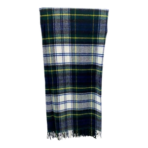 Traditional Gordon Tartan Plaid Throw Made From Super Soft Merino Lambswool - From England