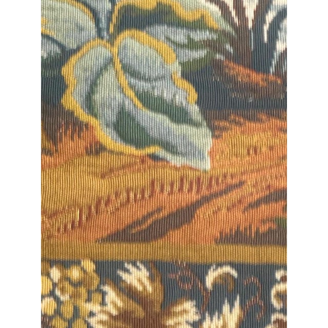 Vintage French Verdure Jacquard Tapestry in the style of Aubusson, 1970s For Sale - Image 9 of 18