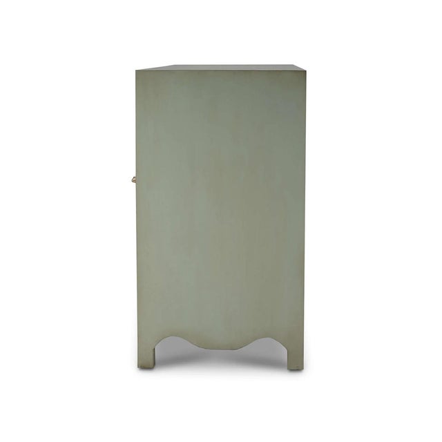 Vintage Fennel Green Dresser For Sale - Image 4 of 6