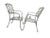 1980s 1980s Patio Garden Cast Aluminum Armchair Silver Set of 2 For Sale - Image 5 of 7