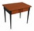 Ramseur Furniture Company 1950s Refinished Mid-Century Modern Walnut Veneer Writing Desk / Accent Table With Sculpted Drawer Pulls For Sale - Image 4 of 7
