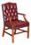 Georgian Oxblood Leather and Hardwood Gainsborough Library Armchair For Sale