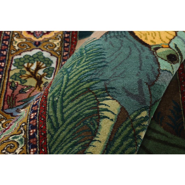 Vintage Persian Pictorial Tabriz Rug, 03'03 X 04'08 For Sale In Dallas - Image 6 of 10