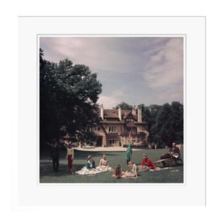 French Stately Home 1956 by Slim Aarons White Framed C Print For Sale