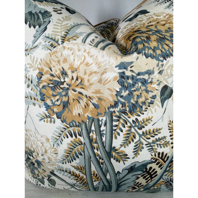 Transitional Anna French "Dahlia" in Soft Gold on Cream 22" Pillows-a Pair For Sale - Image 3 of 3