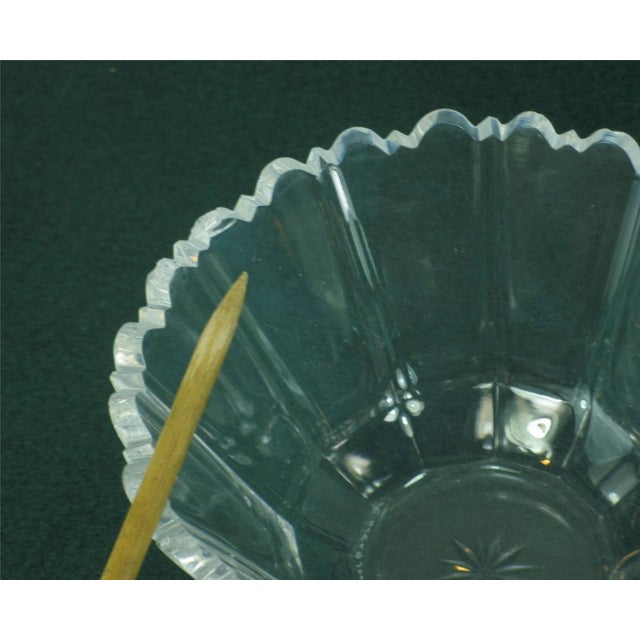 Early 20th Century Finger Nut Candy Bowls Scandinavian Signed Kosta Boda, Cut Crystal Clear - a Pair} For Sale - Image 6 of 12