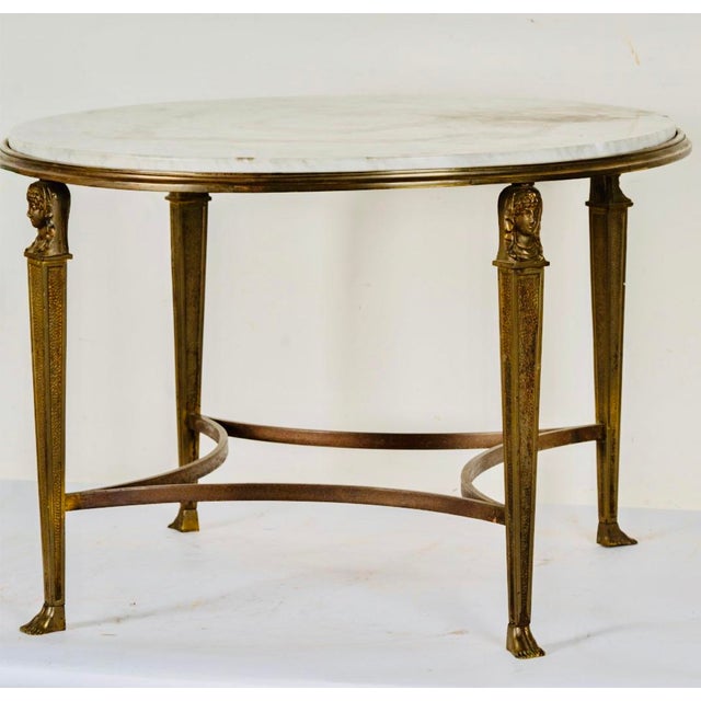 Late 19th Century Empire-Style Marble-Top Round Side Table For Sale - Image 10 of 11
