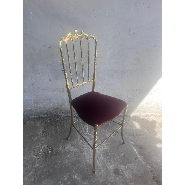 Vintage Italian Brass Chiavari Chair, 1970s For Sale - Image 10 of 10