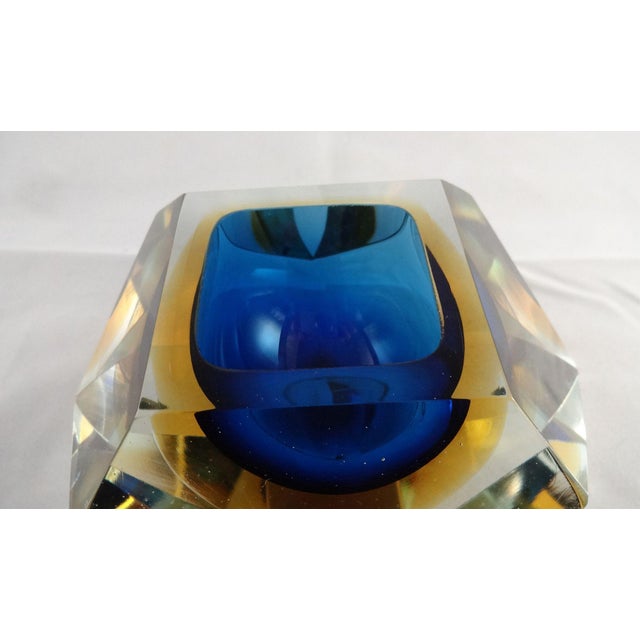 Vintage Murano Sommerso Glass Bowl in the Style of Flavio Poli For Sale - Image 9 of 10