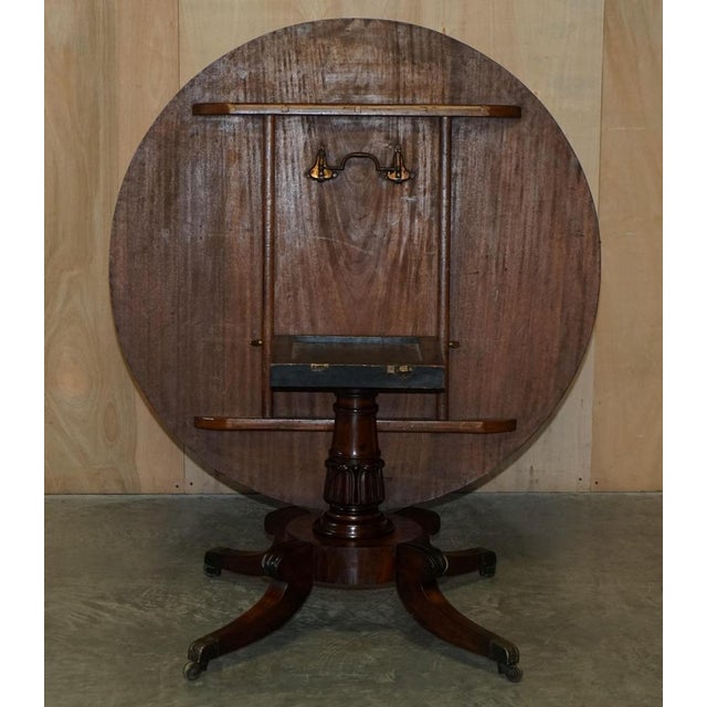 William IV Hardwood & Green Leather Library Dining Table, 1830s For Sale - Image 18 of 18