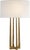 Modern Ian K. Fowler by Visual Comfort Signature Scala Hand-Forged Table Lamp in Gilded Iron with Linen Shade For Sale - Image 3 of 3