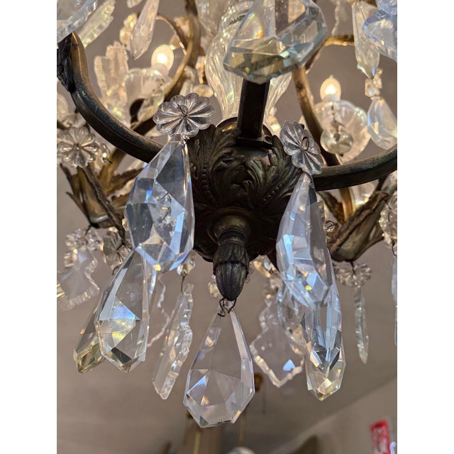 Antique Crystal Chandelier For Sale - Image 9 of 9