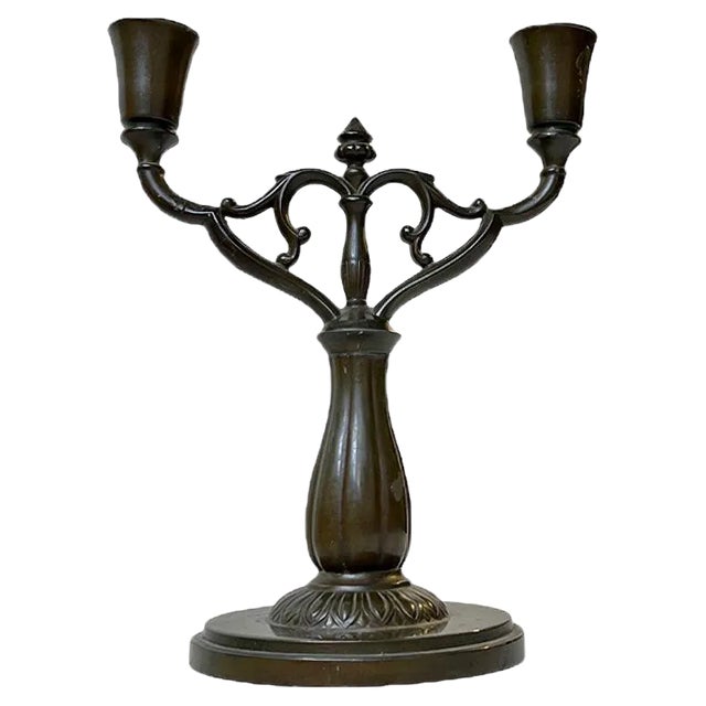 Art Deco Candelabra in Disko Metal by Just Andersen, 1930s For Sale
