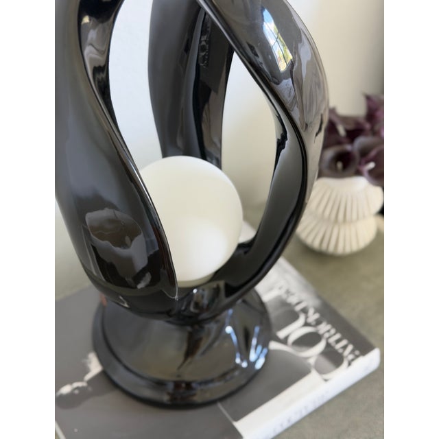 Art Deco Vintage Sculptural Art Deco Revival Lamp For Sale - Image 3 of 3