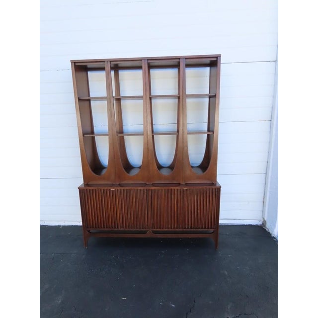 Broyhill Brasilia Two Part Room Divider Wall Unit Shelf 6397 For Sale - Image 17 of 17