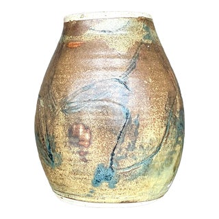 Vintage Boho Studio Pottery Vase For Sale