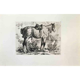 Jacques-Joseph Lecurieux, Ayant Couru à Chantilly, Etching, 1870s For Sale