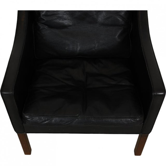 1980s 2207 Black Leather Armchair from Børge Mogensen, 1980s For Sale - Image 5 of 18