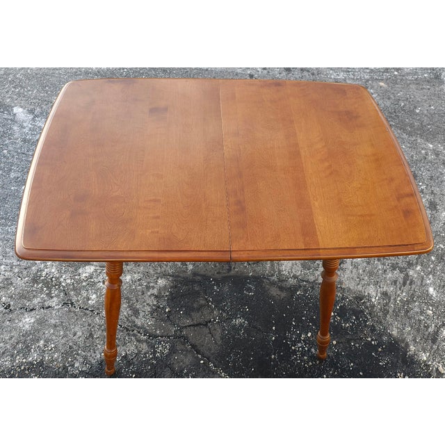Wood Rockport American Classical Heirloom Maple Extension Breakfast Table For Sale - Image 7 of 12