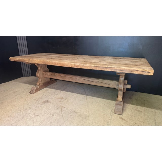 Antique Large Oak Farmhouse Dining Table, 1890 For Sale - Image 3 of 18