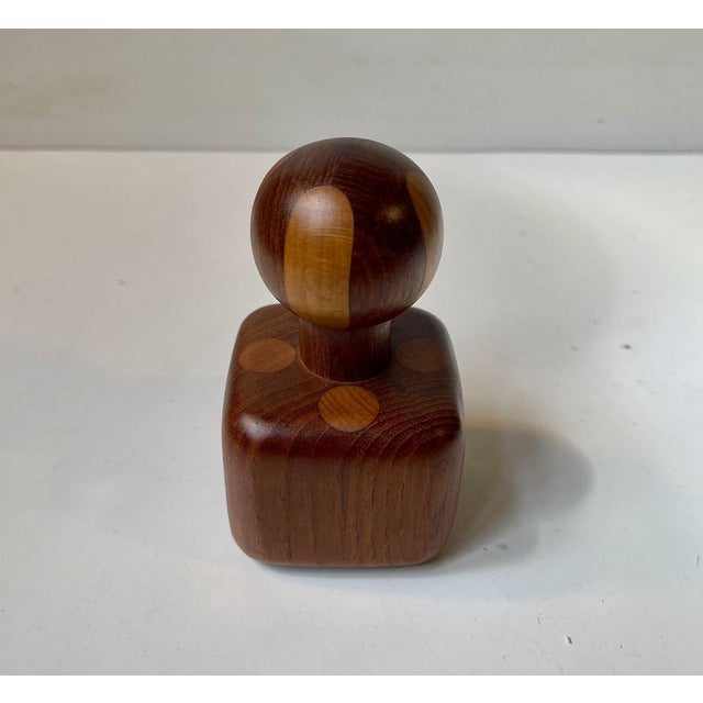 Mid-Century Modern Modern Organic Pepper Mill in Teak & Beech by Birgit Krogh for Nissen, 1960s For Sale - Image 3 of 6