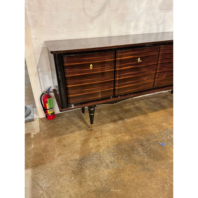 Wood French Art Deco Macassar Wood Sideboard For Sale - Image 7 of 14