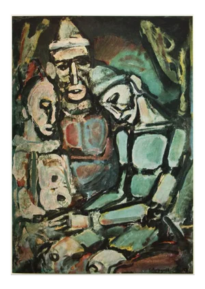 1950s After Georges Rouault "Three Clowns", First Edition Period Lithograph
