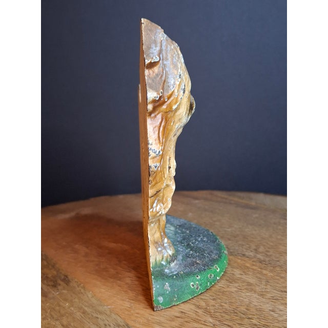 Antique Hubley #353 Cast Iron Pekingese Dog Paperweight Figurine / Single Bookend (C. 1920s) For Sale - Image 11 of 17