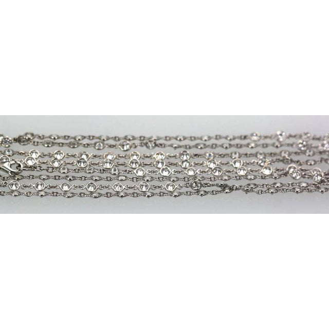 Contemporary Diamond Platinum Eternity Necklace For Sale - Image 3 of 8