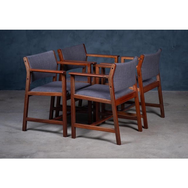 Børge Mogensen Model BM73 Armchairs by Børge Mogensen for Fredericia, 1960s, Set of 4 For Sale - Image 4 of 9