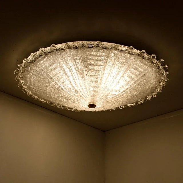 Large Glass Flush Mount from Peill & Putzler, Germany, 1970s For Sale - Image 11 of 13